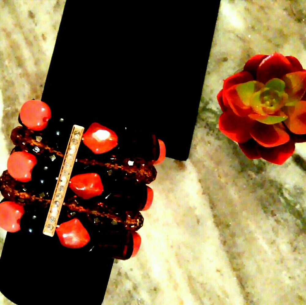 💥 BRACELET BLUE AND ORANGE STRETCH